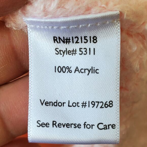 Women Chunky Soft Cozy Ballet Baby Pink Cardigan Sweater L Granny Comfy Cottage - Picture 7 of 11